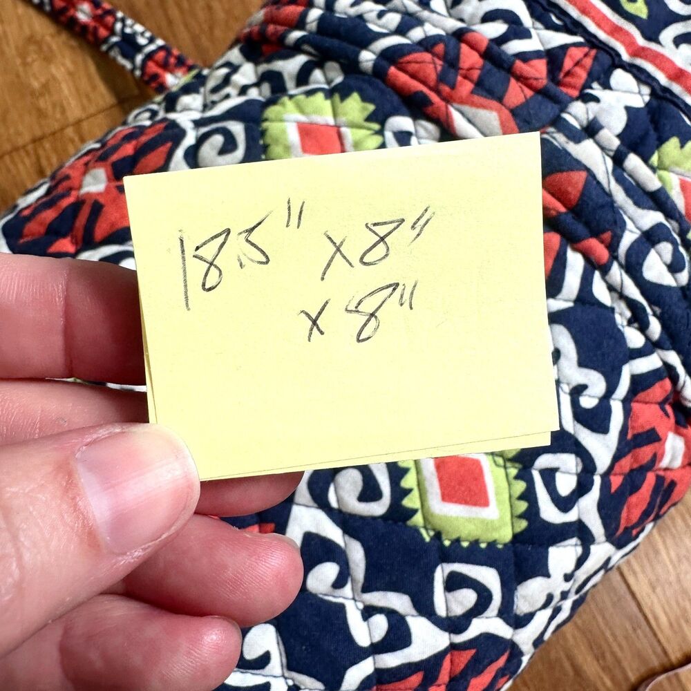 Vera Bradley Duffle Bag Sun Valley Medium 18" Retired Travel Quilted Geometric - Picture 12 of 12